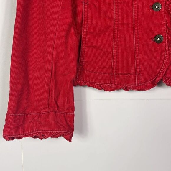 LOFT red, corduroy jacket, size 2 petite - Picture 8 of 13